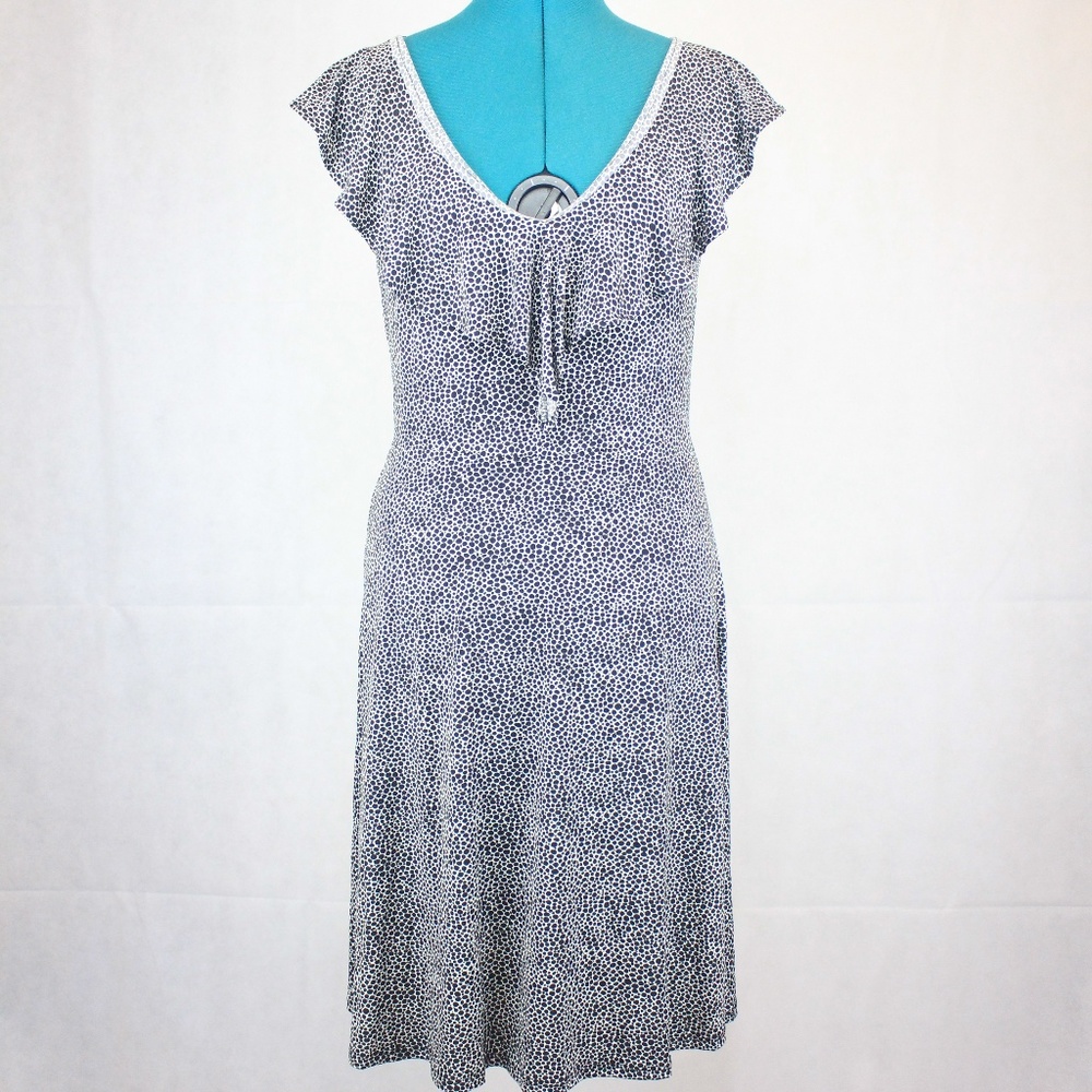 Leota Chloe Ruffled Cap Sleeve Dress Pebble